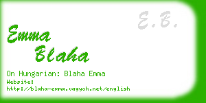 emma blaha business card